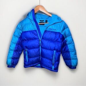 Marmot 700 Down Fill Kids Size Small Teal Insulated Puffer Jacket Light weight